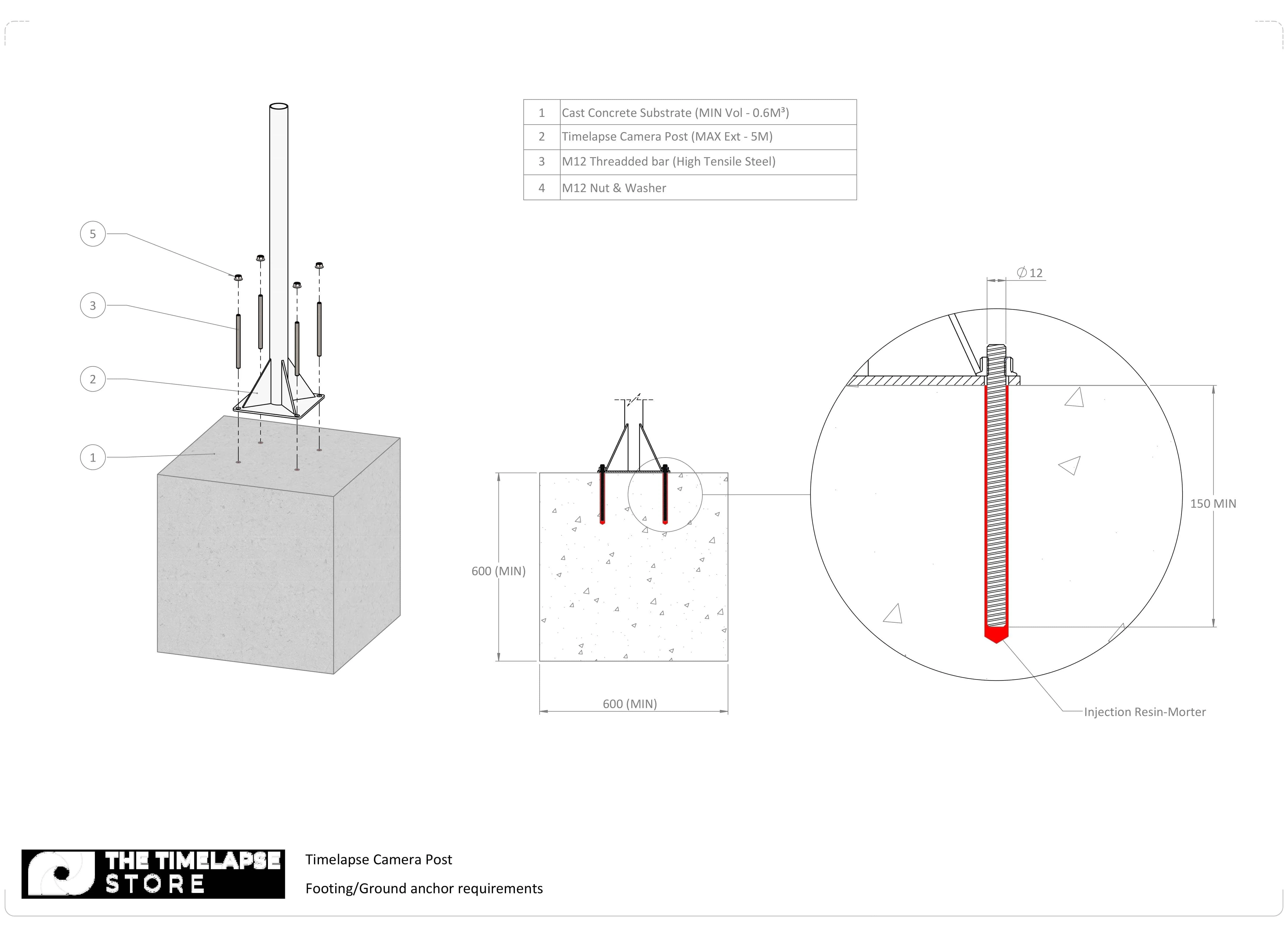 Telescopic fixing pole for Timelapse Cameras - Image 9